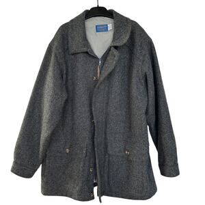 Vintage Men's Pendleton 100% Wool Field Coat Suede Elbow Patches Size M,Like New